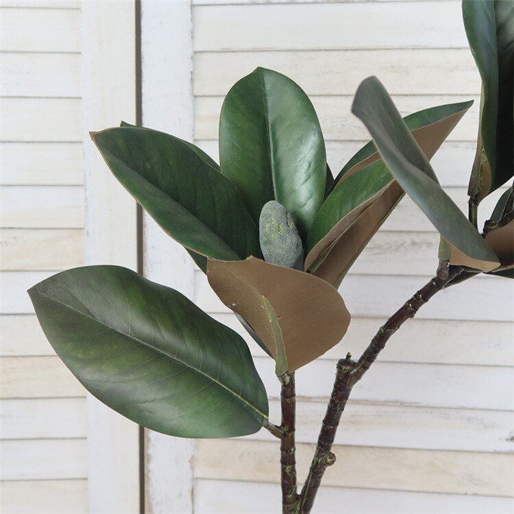 82cm Large Artificial Magnolia Tree Branch Fake Plastic Plant Leaves Ficus Tree Foliage Tropical Green Plant for Home Decoration 3