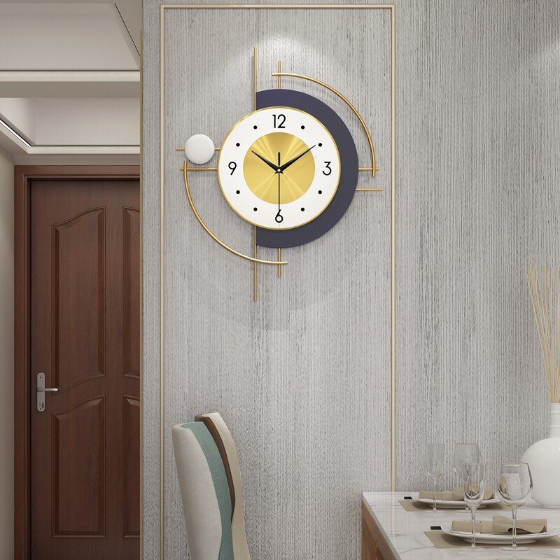 New Design Wall Clock Big Size Bathroom Wall Decorations Luxury Wall Watch Clock Metal Reloj Despertador Room Decor XF30XP 2