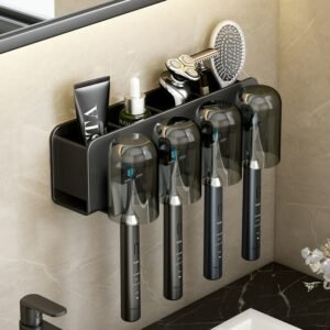 Toothbrush Holder Bathroom Storage Organizer Aluminum Alloy Bathroom Accessories Toothbrush Holder 1