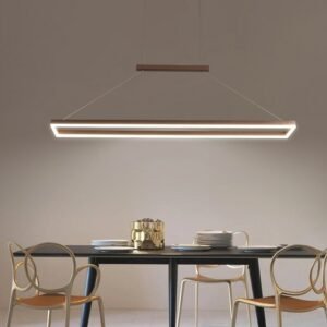 Modern New Design Aluminum Led Ceiling Chandelier For Kitchen Island Dining Table Rectangle Office Bar Fixtures Hanging Lamp 1