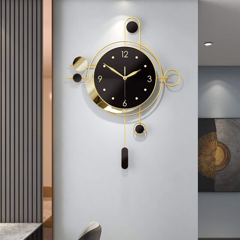 Nordic Large Wall Clock Modern Design Creative Clocks Wall Home Luxury Gold Metal Despertador SilentGaming Decoration XF10YH 2