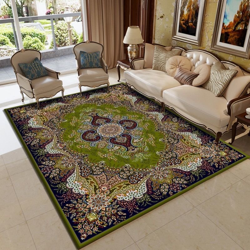 Nordic Minimalist Modern Carpet Moroccan Geometric Printing Carpets Living Room Non-slip Rugs Coffee Table Rectangular Floor Mat 6