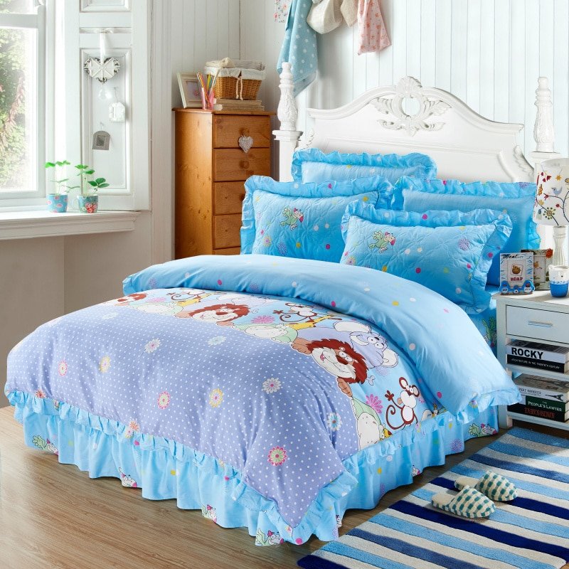 100% Cotton Soft Bedclothes Queen King size Bedding Sets Quilted Thick Bed spread Duvet Cover Bed Sheet set Pillowcase 4/6Pcs 3