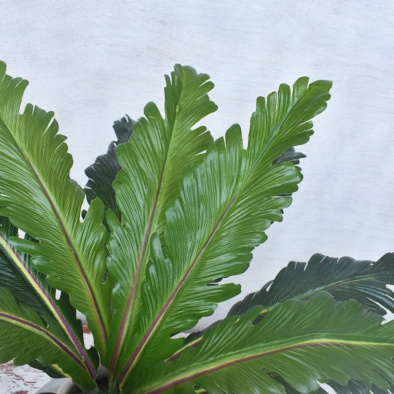 50cm 18heads Tropical Persian Leaves Artificial Plants Branch Fern Grass Plastic Palm Leafs Plant Wall Foliage Home Decoration 6