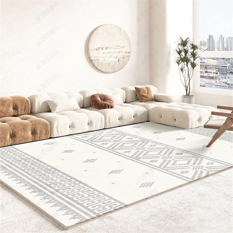 Modern ethnic style living room decoration carpet retro bedroom bedside soft carpets light luxury study cloakroom non-slip rug 4