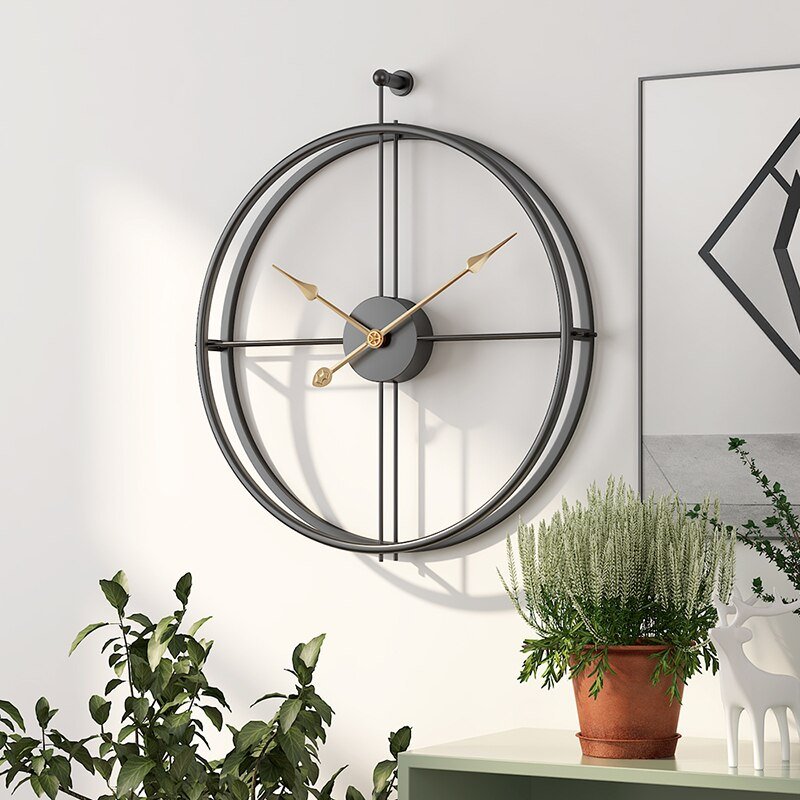Quiet Clock Wall Modern Nordic Smart Art Gold 3d Wall Clock Living Room Metal Big Orologio Da Parete Moderno Decorative Mirrors 5