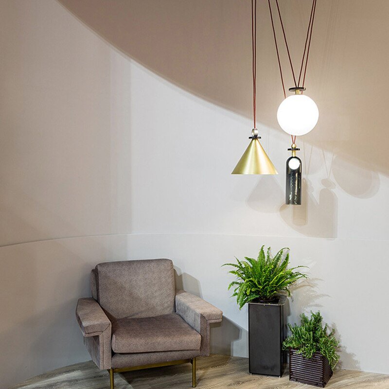 Designer Adjustable Shape Ceiling Pendant Lamp DIY Combined Metal Bedroom Living Dining Table Decor LED Lighting Hanging Fixture 4