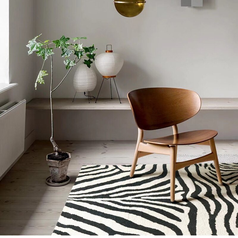 Home Decoration Light Luxury Zebra Pattern Carpet Bedroom Lounge Thickened Rugs Nordic Fluffy Plush Large Area Living Room Rug 3