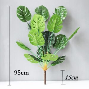 95cm Tropical Monstera Large Artificial Plants Fake Palm Tree Branches False Leaves Plastic Turtle Leafs For Home Wedding Decor 1