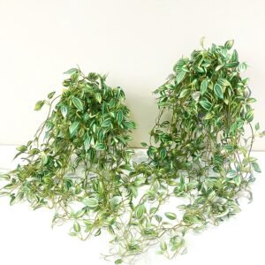 70/107cm Silk Leaves Artificial Vine Wall Hanging Plants Green Bamboo Leaf Fake Plant Rattan For Home Wedding Garden Room Decor 1