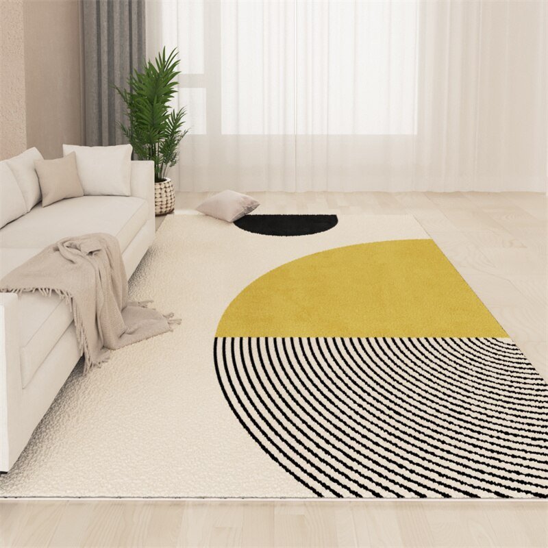 Nordic Light Luxury Living Room Soft Carpet Bedroom Bedside Thicken Line Carpets Cloakroom Dirt-resistant Mat Porch Non-slip Rug 4