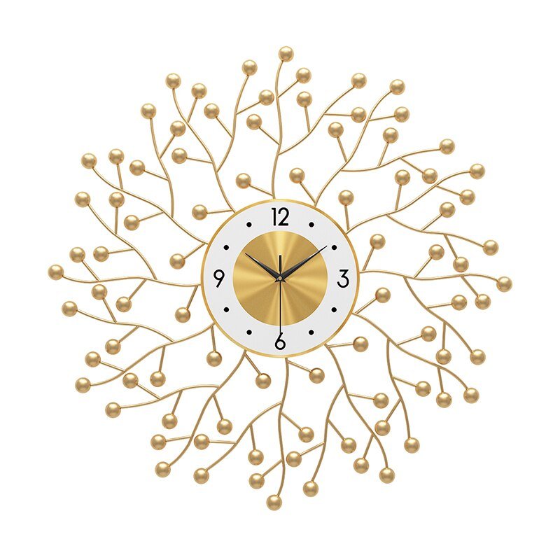 Large Luxury Wall Clock Simple Art Quartz Creative Silent Golden Wall Clock Metal Reloj De Pared Moderno Home Decoration ZP50WC 5