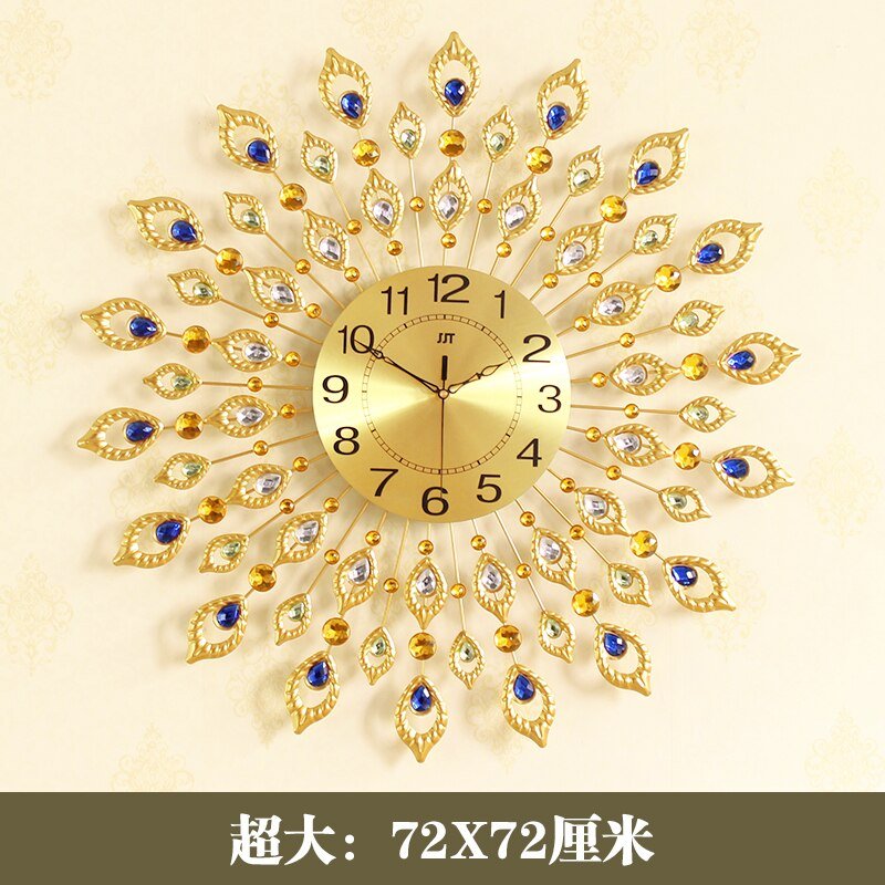 Chinese Creative Wall Clock Mechanism Metal Silent Luxury Digital Large Wall Clock Art Orologio Da Parete Home Decoration ZP50ZB 3