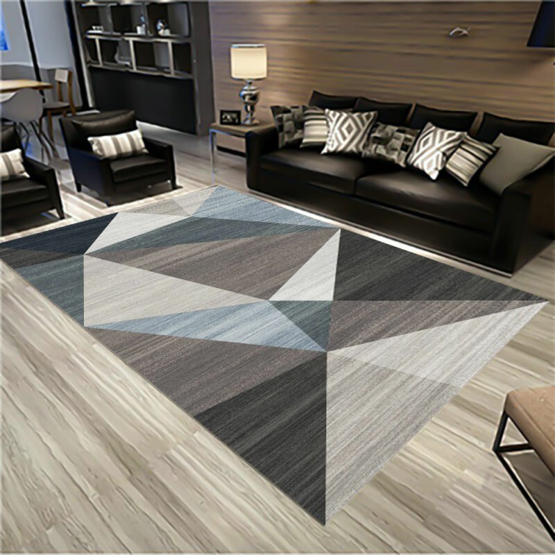 Nordic Minimalist Living Room Coffee Table Carpet Geometric Bedroom Bedside Large Carpets Machine Washable Non-slip Floor Mat 2