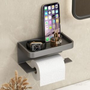 Toilet Paper Holder Wall Phone Shelf Storage Organizer Toilet Paper Roll Holder Bathroom Accessories 1