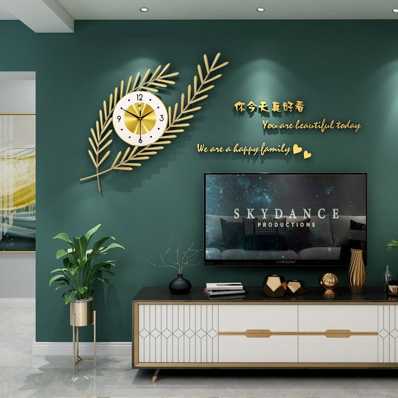 Industrial Golden Big Wall Clock Arabic Bedroom Luxury Nordic Wall Clock Decor Creative Reloj De Pared Wall Clock Free Shiping 1