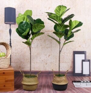 113cm Large Artificial Plants Branch Tropical Ficus Fake Banyan Tree Plastic Leaves Simulation Tree For Home Garden Decor 1