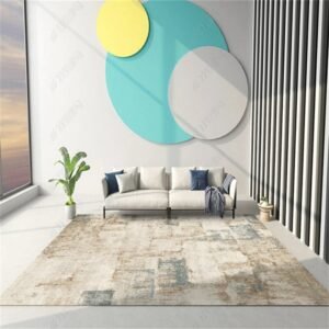 Modern Geometric Living Room Sofa Coffee Table Carpet Light Luxury Study Cloakroom Non-slip Carpets Simple Bedroom Bedside Rug 1