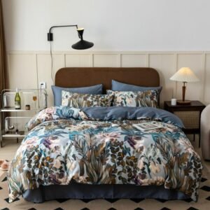 Vibrant Tropical Leaves Duvet Cover set Twin Double Queen King 600TC Egyptian Cotton Soft Bedding set Comforter Cover Bed Sheet 1