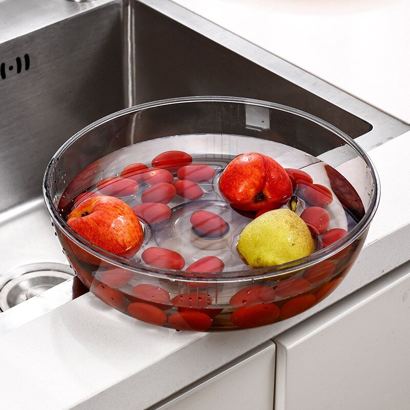 2pcs Multifunctional Stackable Heat Reservation Dish Cover Fresh Keeping Lid Food Serving Tray Kitchen Organizer Storage Plastic 5