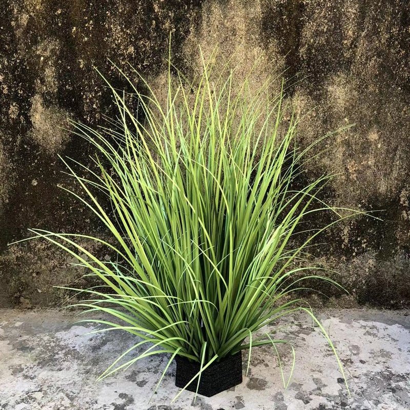 60cm 21 Forks Artificial Onion Grass Large Fake Reeds Leaves Faux Plant Tall Indoor Plants For Home Wedding Gift Party DIY Decor 1