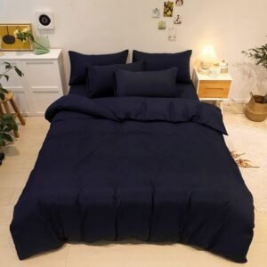 Twin Full Queen King Duvet Cover set Gray Navy Blue Ultra Soft 100% Microfiber Zipper 4/6Pcs Comforter Cover Bedsheet Pillowcase 1