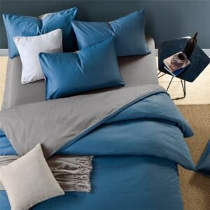 Blue Grey 100%Cotton Duvet Cover Twin Queen/King Size Bedding sets Bed sheet Fitted sheet Kids Adults Bedding set linge de lit 1
