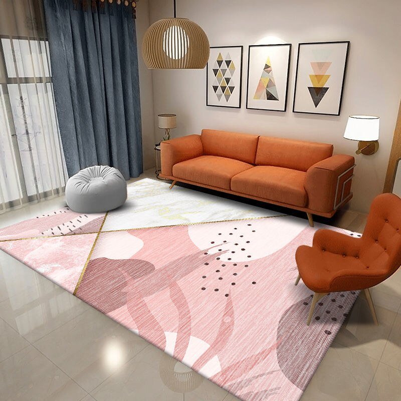 Modern Minimalist Living Room Coffee Table Rugs Crystal Velvet Sofa Floor Mats Nordic Light Luxury Entrance Mat High-quality Rug 5