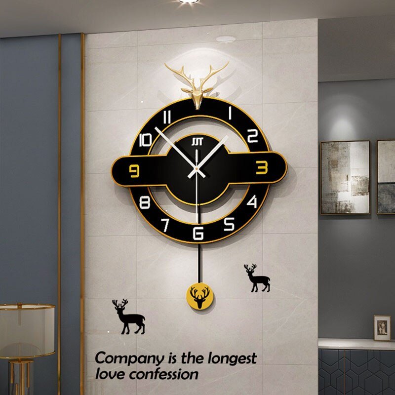 Silent Nordic Luxury Wall Clock Modern Design Big Creative Giant Minimalist Minimalist Large Living Room Reloj Pared Home Decor 2