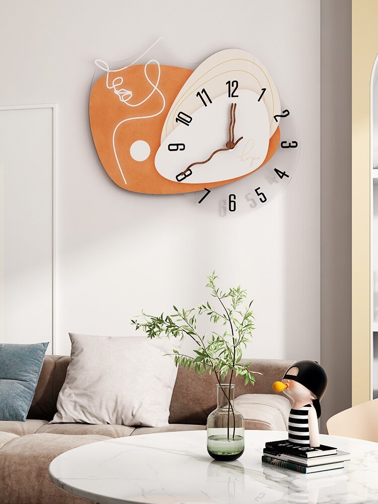 Luxury Wall Clock Wall Clock Living Room Large Silent Acrylic Wall Clock Modern Design Reloj Pared Grande Home Decor LL50WC 2
