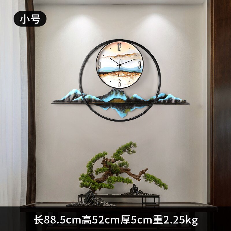 Metal Creative Wall Clock Living Room Chinese Style Digital Large Silent Wall Clock Mechanism Zegar Scienny Home Decor ZP50BG 6