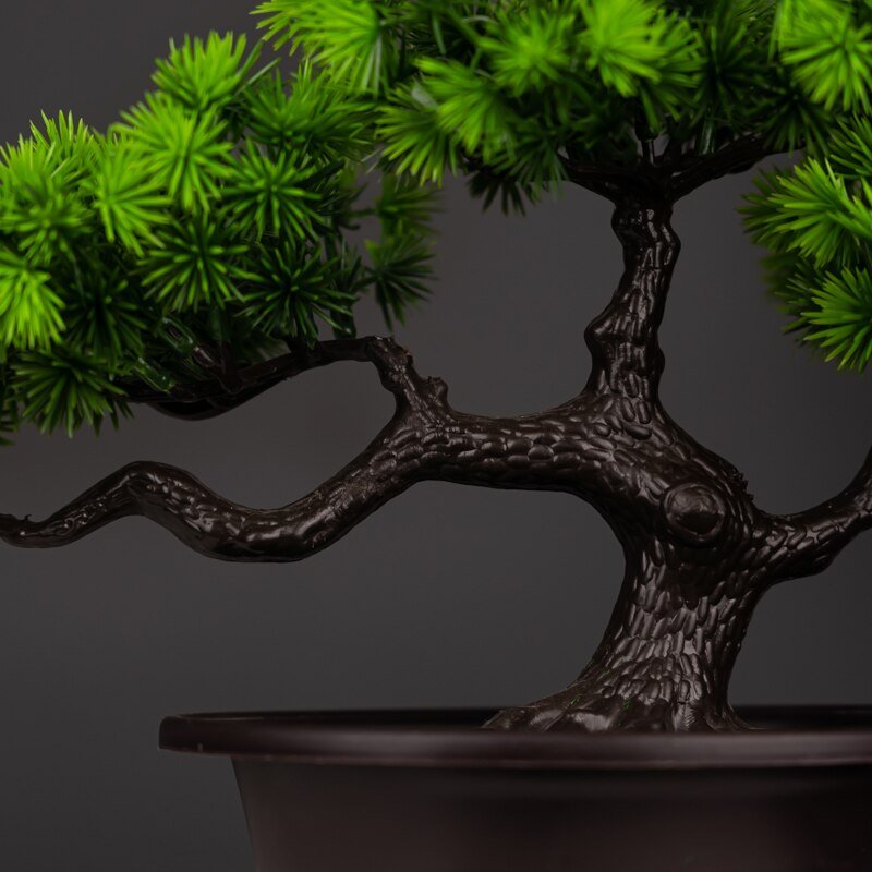 Artificial Potted Tree Fake Pines Bonsai Desktop Landscape Festive Gift High Grade Plant For Home Office Hotel Balcony DIY Decor 5
