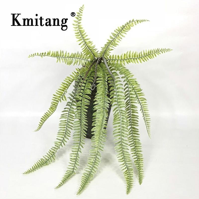 70cm 15 Heads Tropical Fern Leafs Large Artificial Tree Wall Hanging Plants Bouquet Fake Persian Leaves For Home Wedding Decor 1