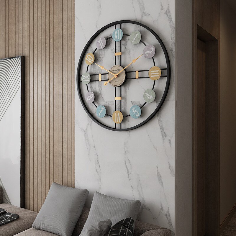 Minimalist Metal Wall Clock Living Room Silent Nordic Wall Clock Modern Design Creativity Zegar Na Sciane Metal Wall DecorLL50WC 4