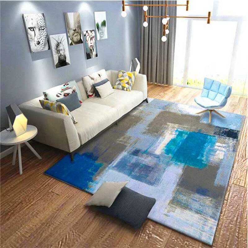 Ink Abstract Geometric Living Room Carpet Sofa Coffee Table Mats Kids Bedroom Bedside Rug Home Decoration Non-slip Bath Mat 3