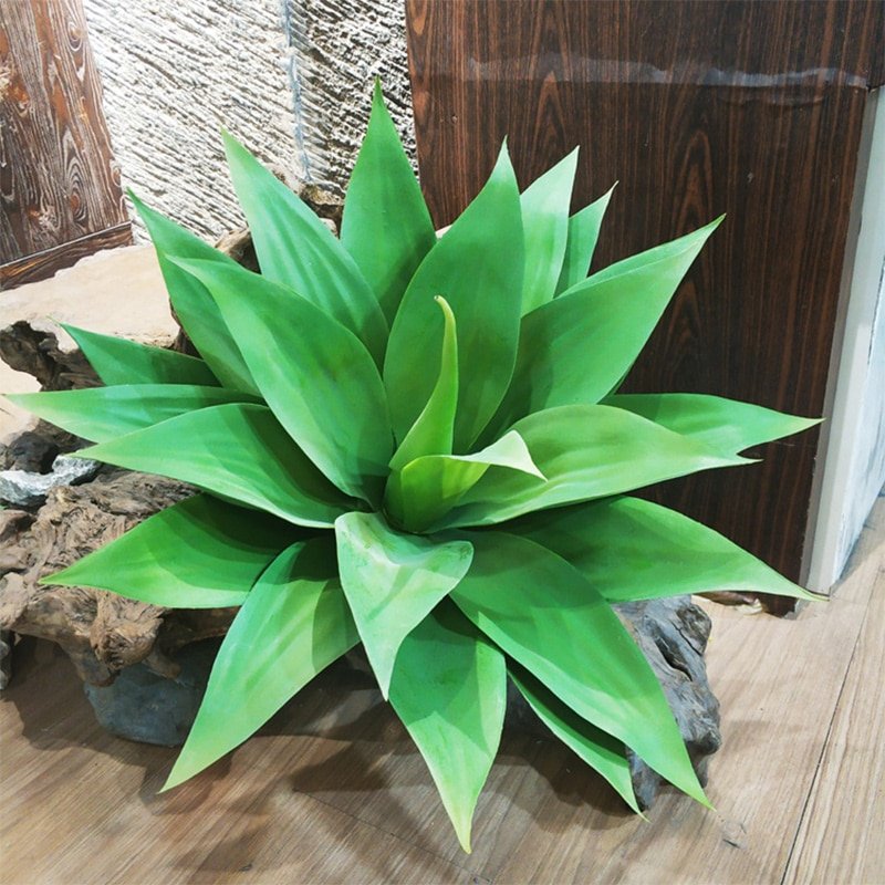 45/50/55cm Tropical Tree Large Artificial Agave Fake Succulent Plants Plastic Leaves Branch Green Aloe For Outdoor Garden Decor 3