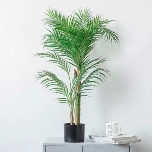 125cm 2pcs Large Artificial Plants Tropical Palm Tree Plastic Plant Leaves Fake Palm Potted Cocos Branch for Home Shop Decor 1