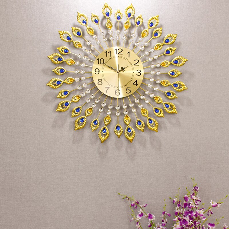 Large Wall Clock Aesthetic Design Room Luxury Kitchen Silent Clock Mechanism Living Room Decoration Horloge Wall Watch YH 4