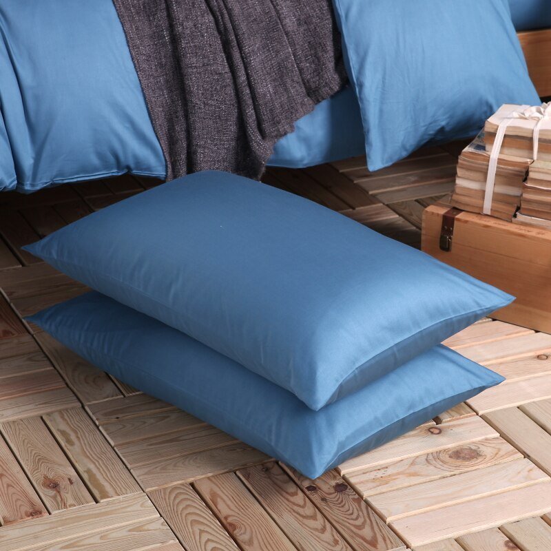 Blue Grey 100%Cotton Bed sheet set Duvet Cover Twin Queen/King Size Bedding sets Adults Kids Fitted sheet Bed set linge de lit 4