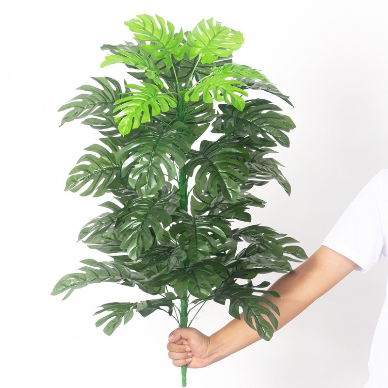 90cm Tropical Palm Tree Large Artificial Plants Fake Monstera Silk Palm Leafs Big Coconut Tree Without Pot For Home Garden Decor 5