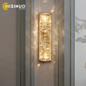 Modern Wall Lamp Interior Lighting in Gold Finish Wall Mount Fixture Bedside Light Crystal Sconces for Living Room Bedroom Decro 1