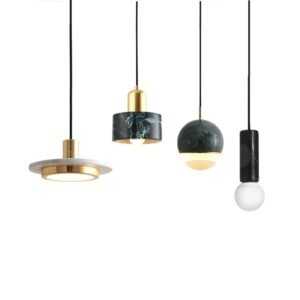 Nordic Bedside lamp Marble Pendant Lights Designer Single-Head Decor Bedroom Hanging Lamp Restaurant Dining Room Study Cafe 1