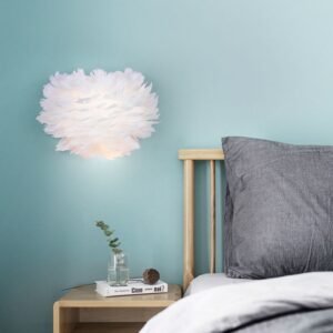 LED Feather Wall Lamp Nordic Simple Modern Living Room Indoor Lighting Children Wedding Room Bedroom Bedside Lamp For Home 1