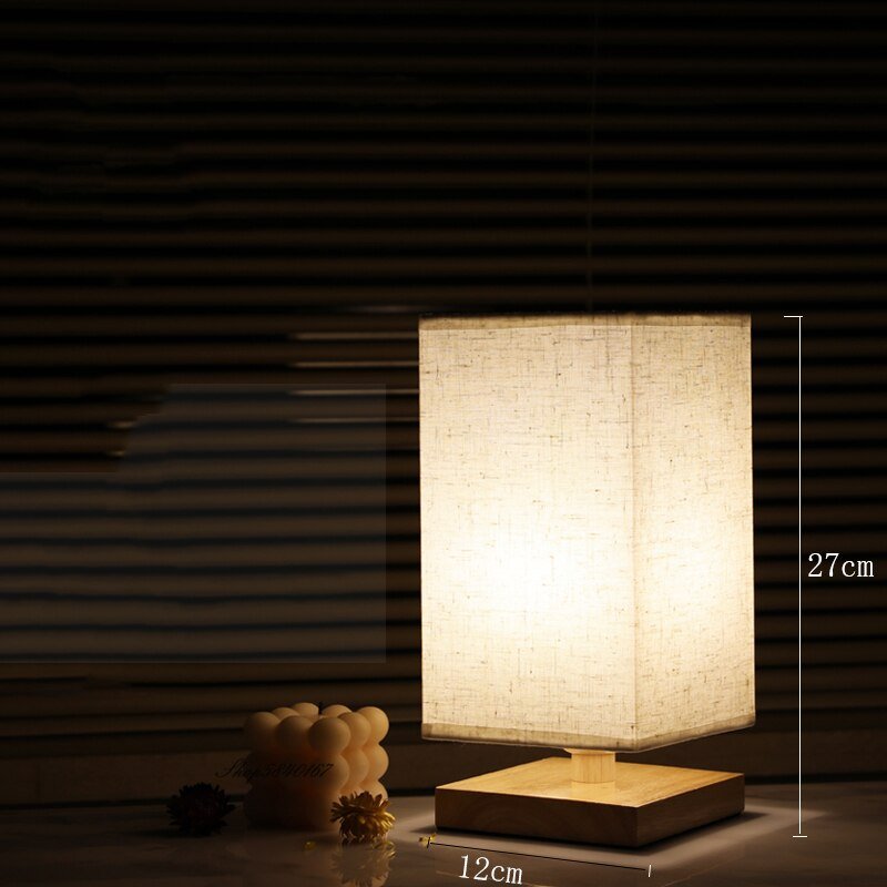 Vintage Chinese Style Wooden Table Lamp Retro Landscape Painting Desk Lamp Lights for Room Decoration Personality Beside Lamp 2