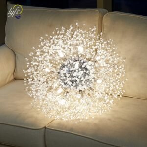 Modern Crystal Dandelion LED Ceiling Chandelier Drops Pendant Lights For Living Dining Room Home Decoration Lamp Indoor Lighting 1