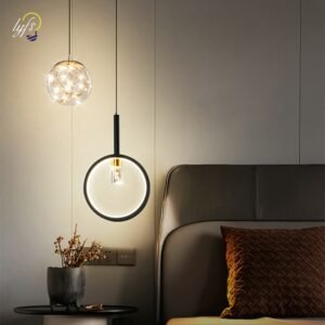 LED Nordic Pendant Lights Hanging Lamp Indoor Lighting Home Decor Dining Tables Bedroom Living Room Study Aisle Bedside Light 1