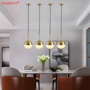 Mordic Pendant Lights Vintage Hoop Gold Modern LED Hanging Lamp for Living Room Home Loft Industrial Decor lamp 1