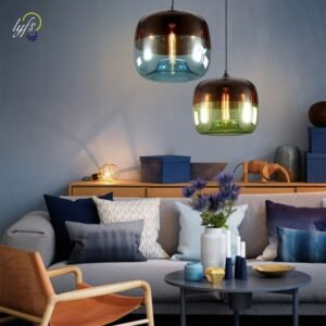 Nordic Pendant Lights Indoor Lighting Glass Hanging Lamp Room Decoration Living Room Bedroom Cafe Bar Creative Bedside Light 1