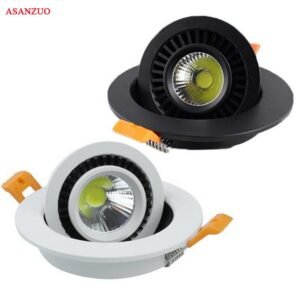 High Quality LED COB Recessed Downlight Dimmable 5W 7W 10W 15W LED Spot Lamp Dimming Rotating Ceiling Lamp Home Decor AC85-265V 1