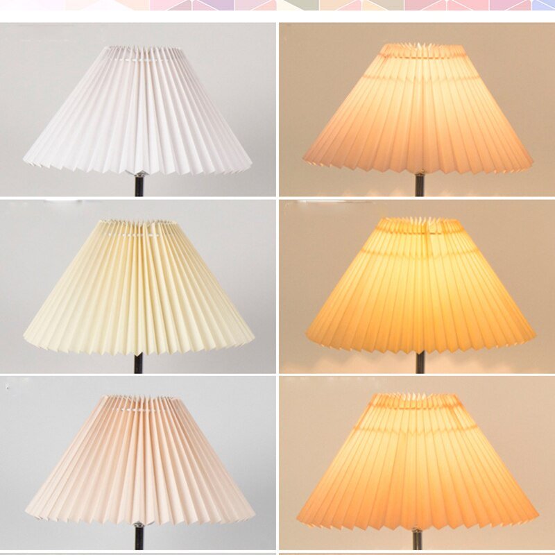 Japanese Style Pleated Lampshade Pleats Cover DIY Table Lamp Desk Lamp Standing Lamp Covers Suitable for E27 Lamp Holder Deco 6